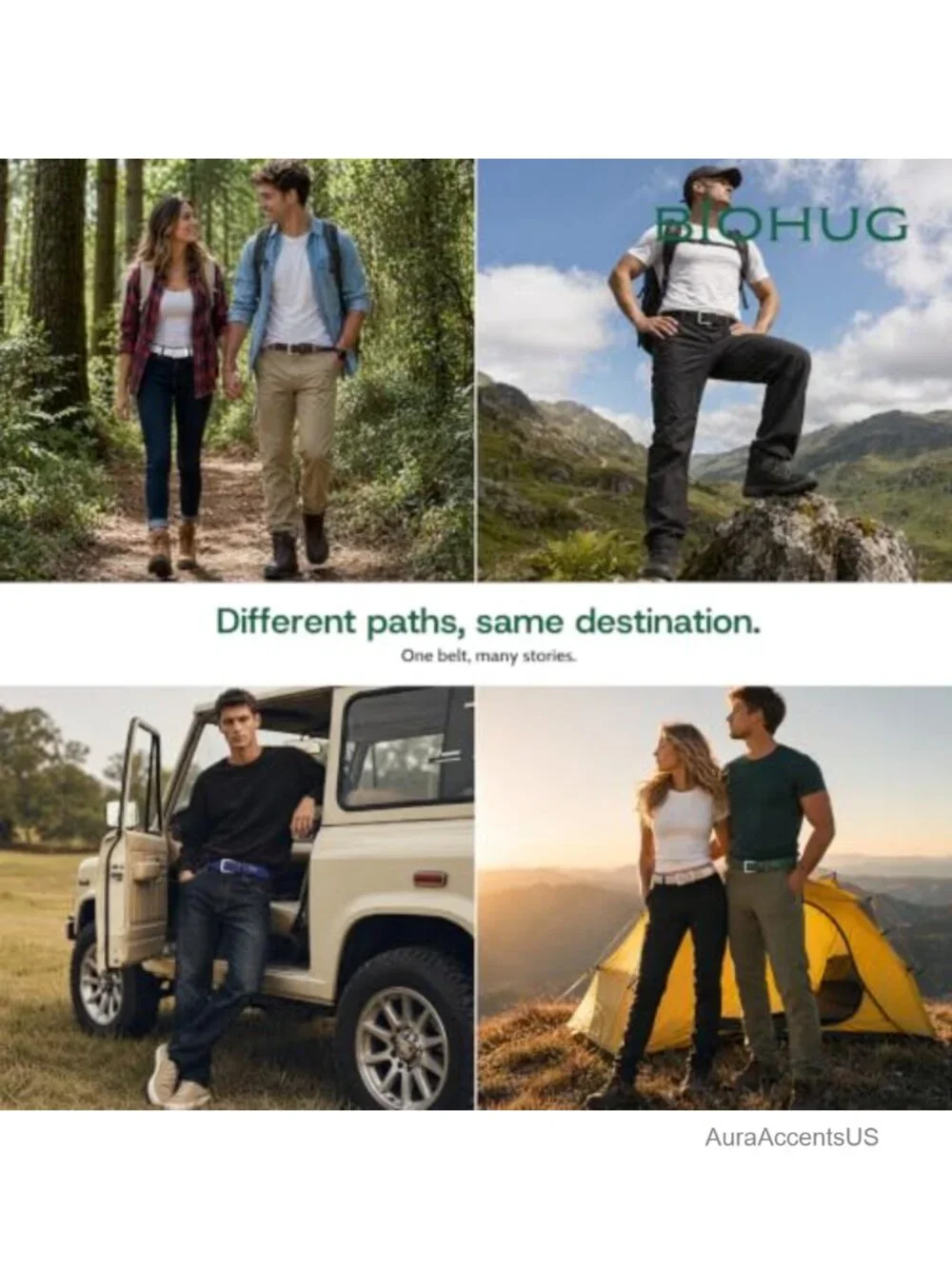 Eco-Friendly Recycled Fabric Stretch Woven Belt for Jeans Golf